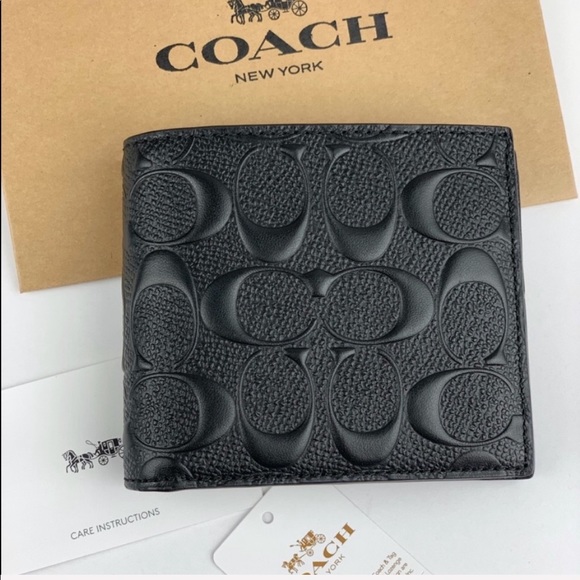 NWT Coach Men’s 3-in-1 Black Wallet - Picture 4 of 7
